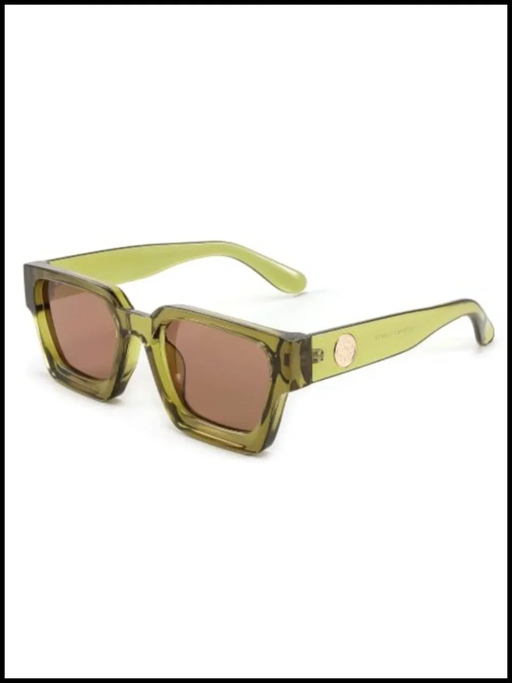 Retro 90s Chunky Square Sunglasses UV400 Non-Polarized